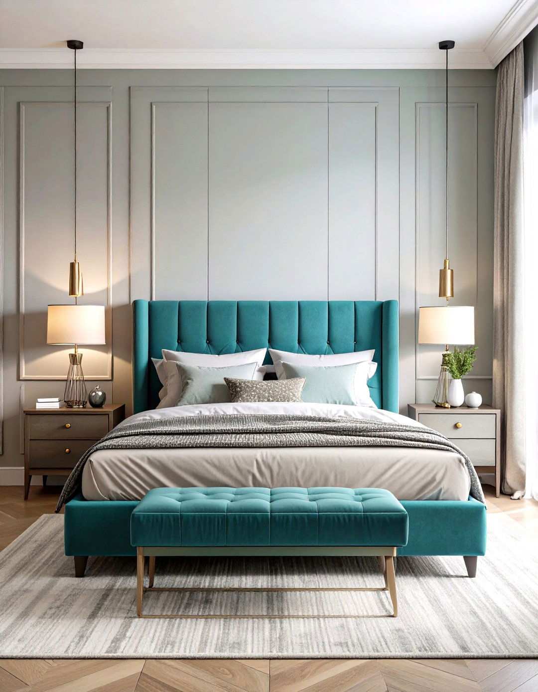 Modern Periwinkle Furniture Statement - 24 Periwinkle Bedroom Ideas