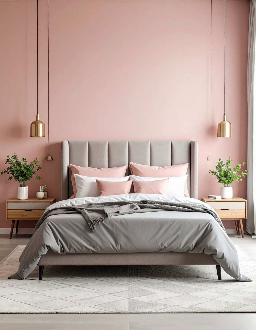 Modern Pink and Gray Balance - 24 Pink Bedroom Ideas