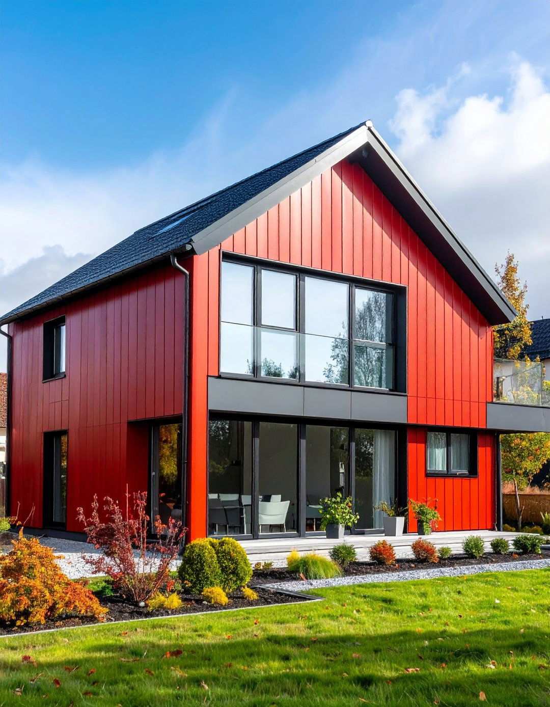 Modern Red Steel Panel Contemporary - 24 red home exterior ideas
