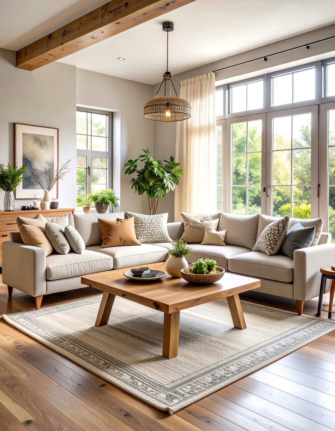 Modern Rustic Neutral Color Palette - 24 Rustic Living Room Ideas