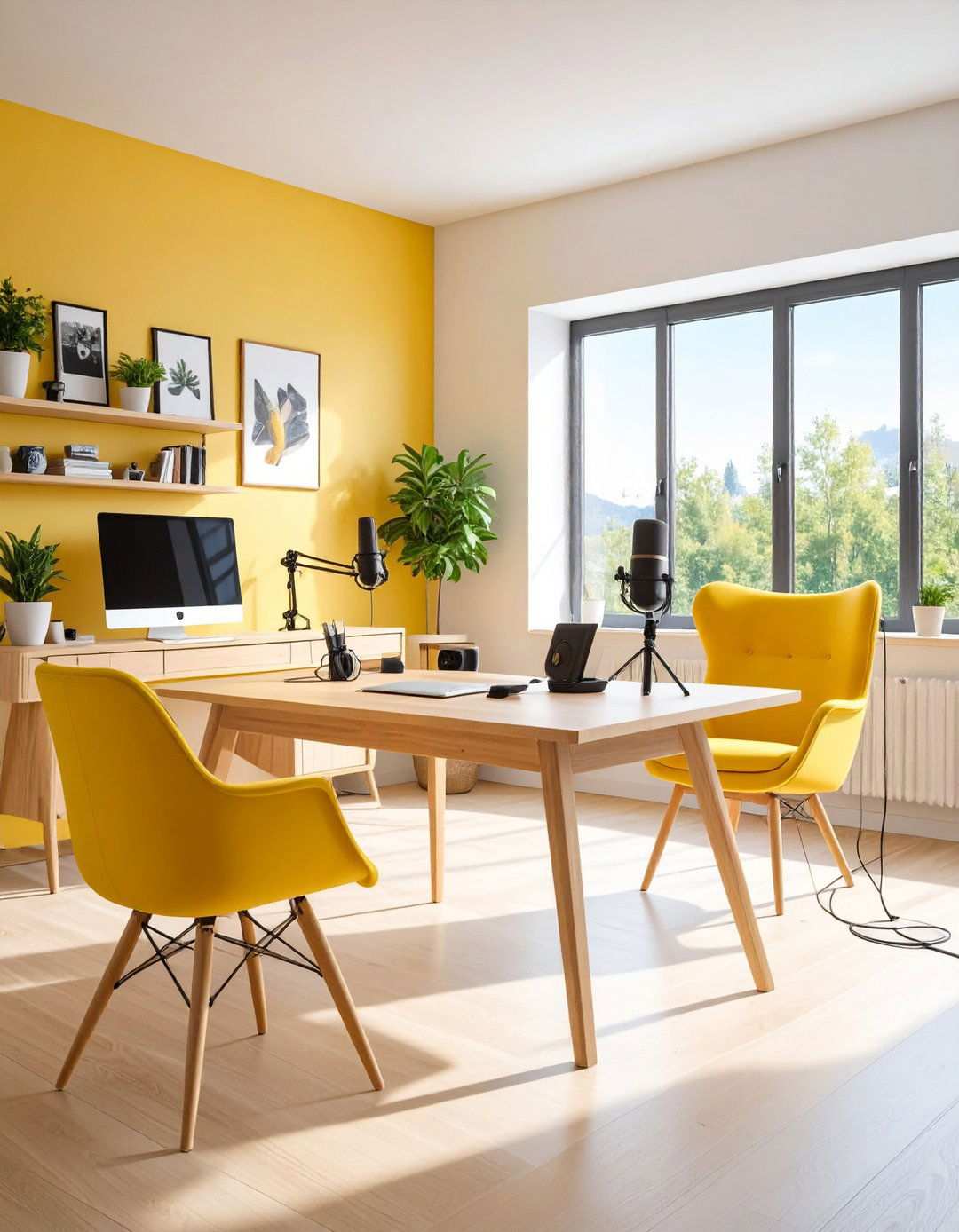 Modern Scandinavian Podcast Design - 24 Podcast Room Ideas