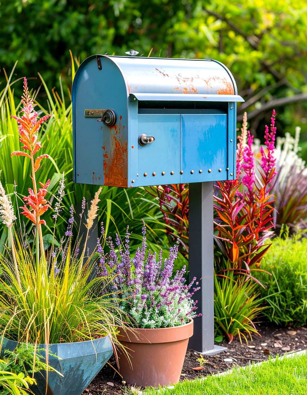 Modern Sculpture Integration Design - 24 Mailbox Decor Ideas