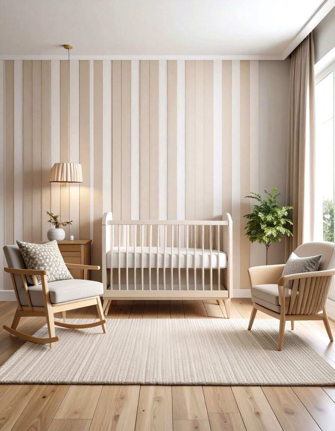Modern Stripe Design - 24 Nursery Accent Wall Ideas