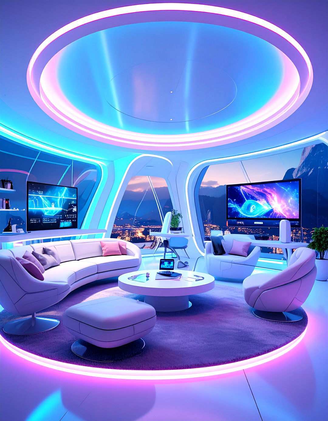 Modern Tech Cave with Smart Home Integration - 24 Luxury Man Cave Ideas