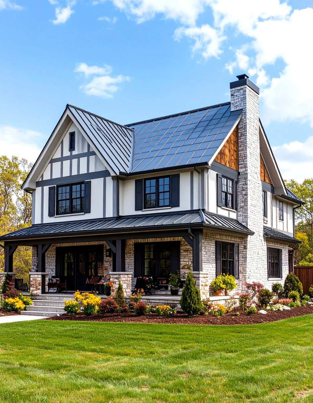 Modern Tudor Farmhouse Hybrid - 24 Modern Tudor Exterior Inspiration