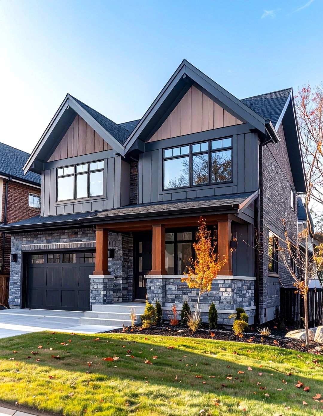 Modernized Brick Tudor with Clean Lines - 24 Modern Tudor Exterior Inspiration