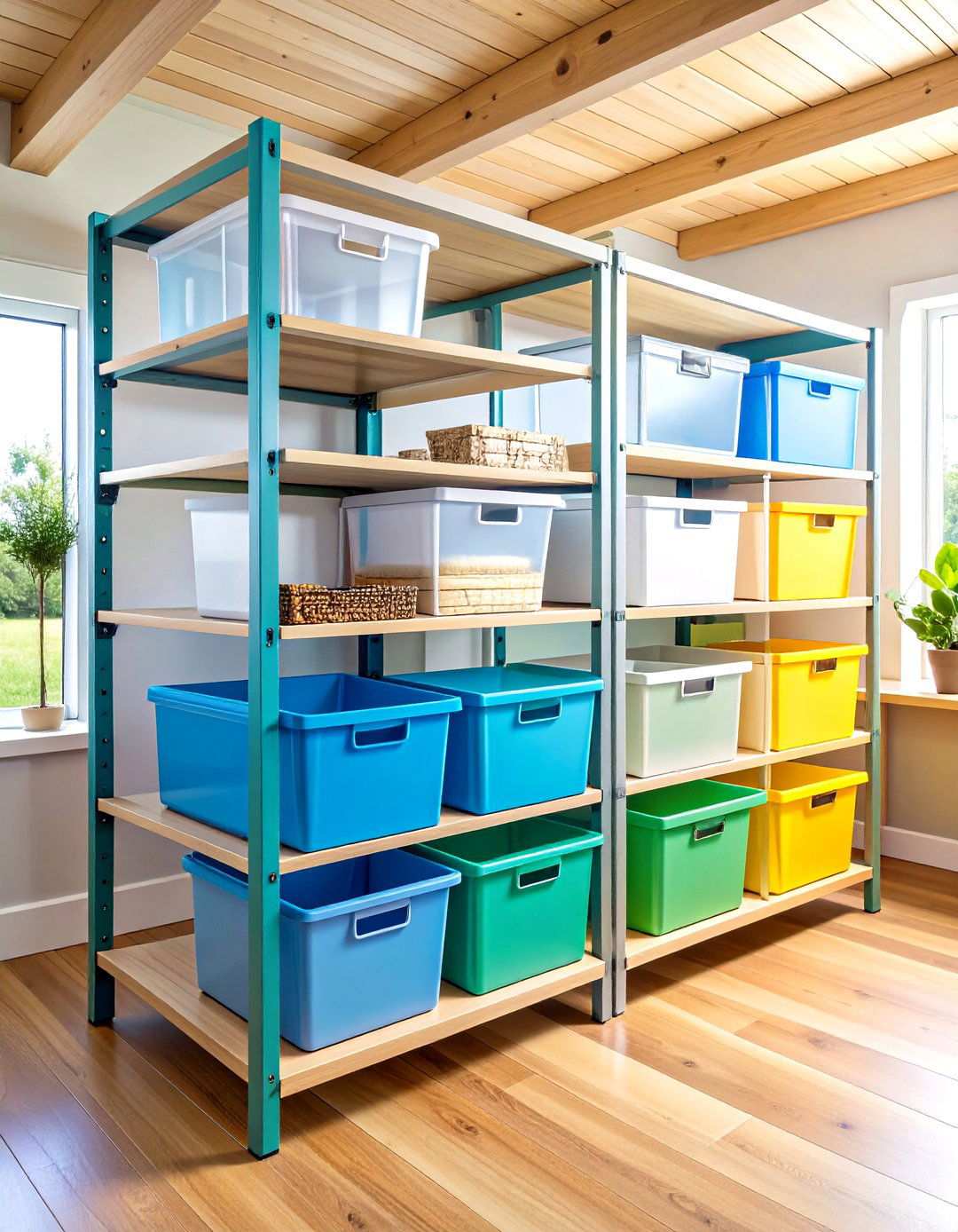 Modular Bin Storage Shelving - 24 Shed Shelving Ideas