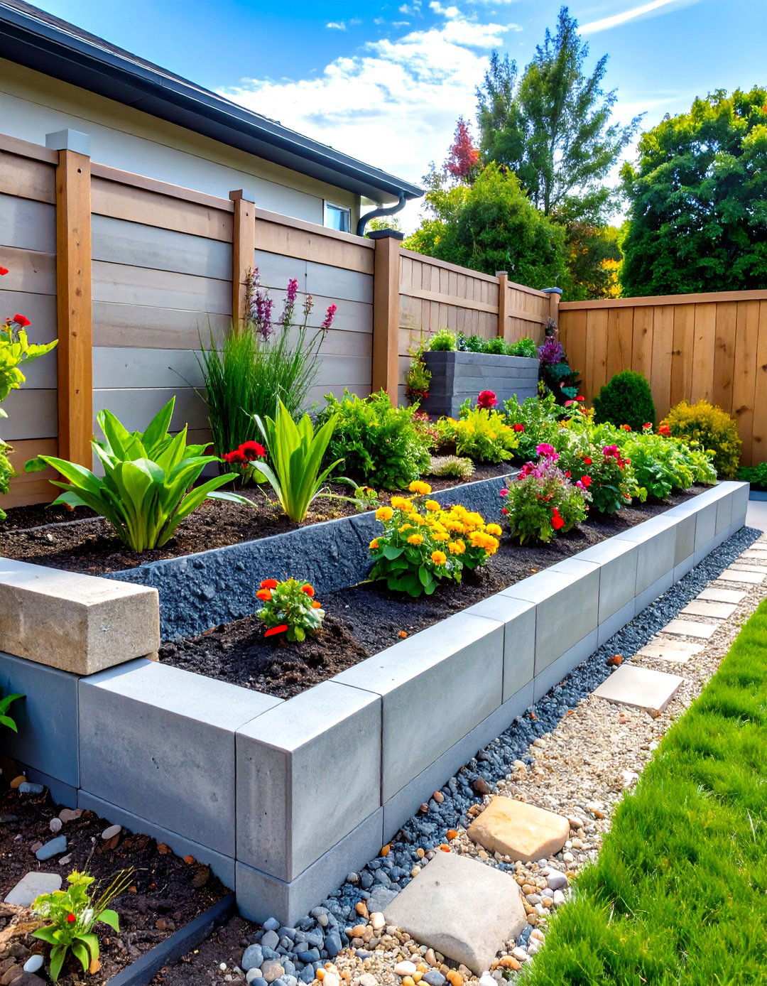 Modular Concrete Retaining Wall System - 24 Retaining Wall Ideas for Sloped Backyard
