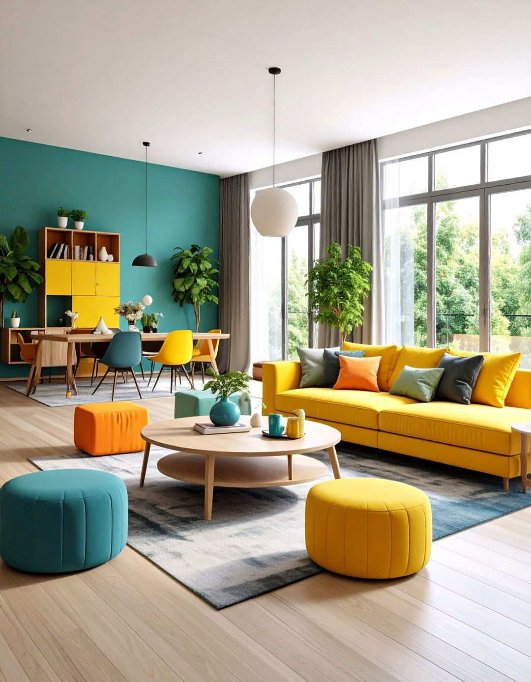 Modular Furniture System with Convertible Table - 24 Small Living Room Ideas With Tv and Dining Table