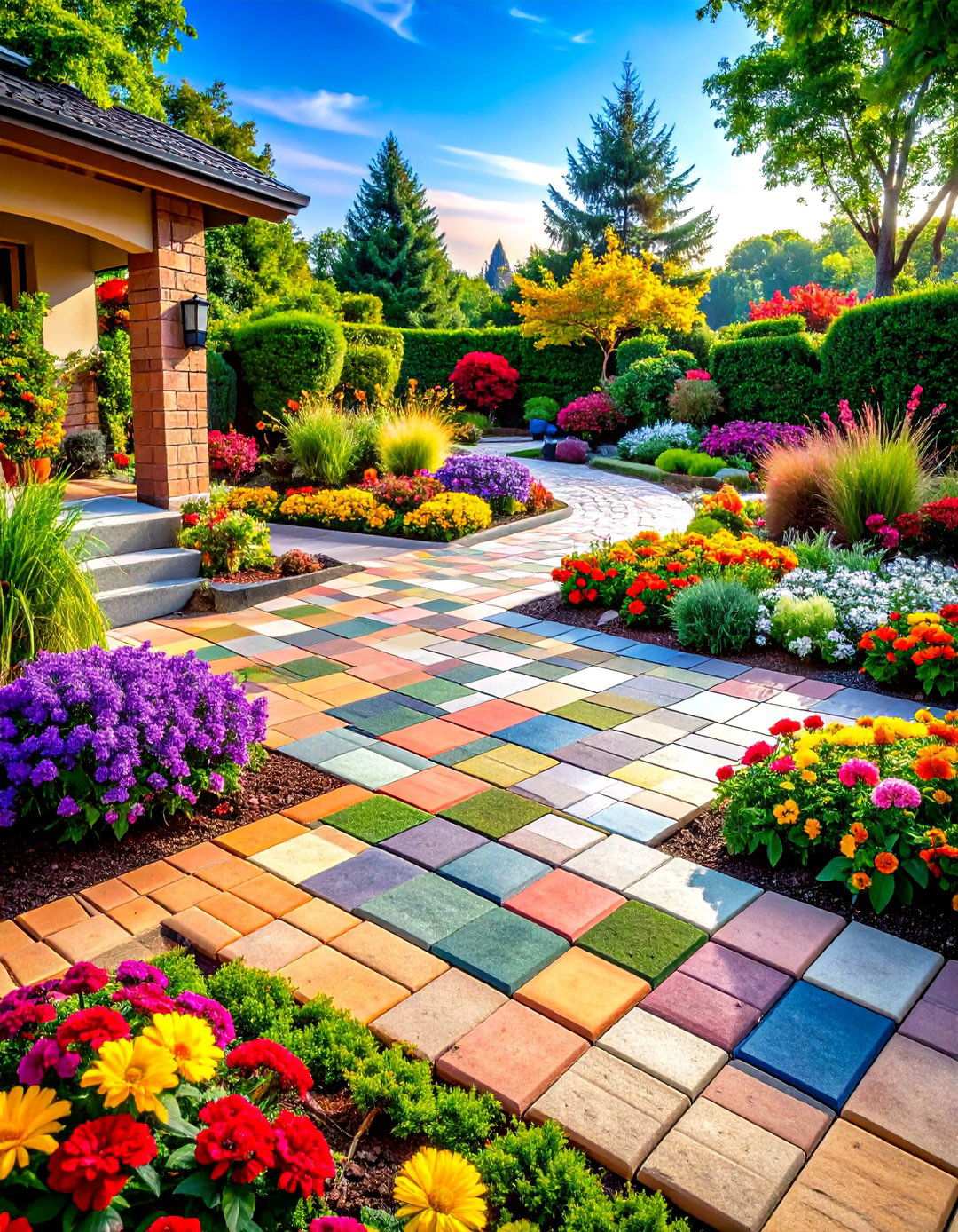 Modular Paver System Flexibility - 24 Paver Walkway Ideas