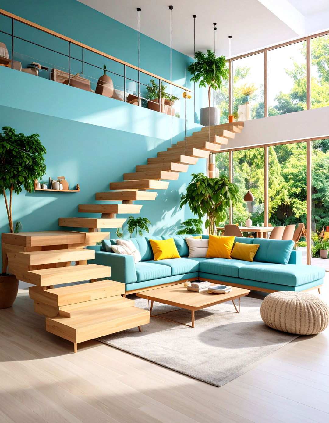 Mono Stringer Floating Steps - 24 Modern Staircases