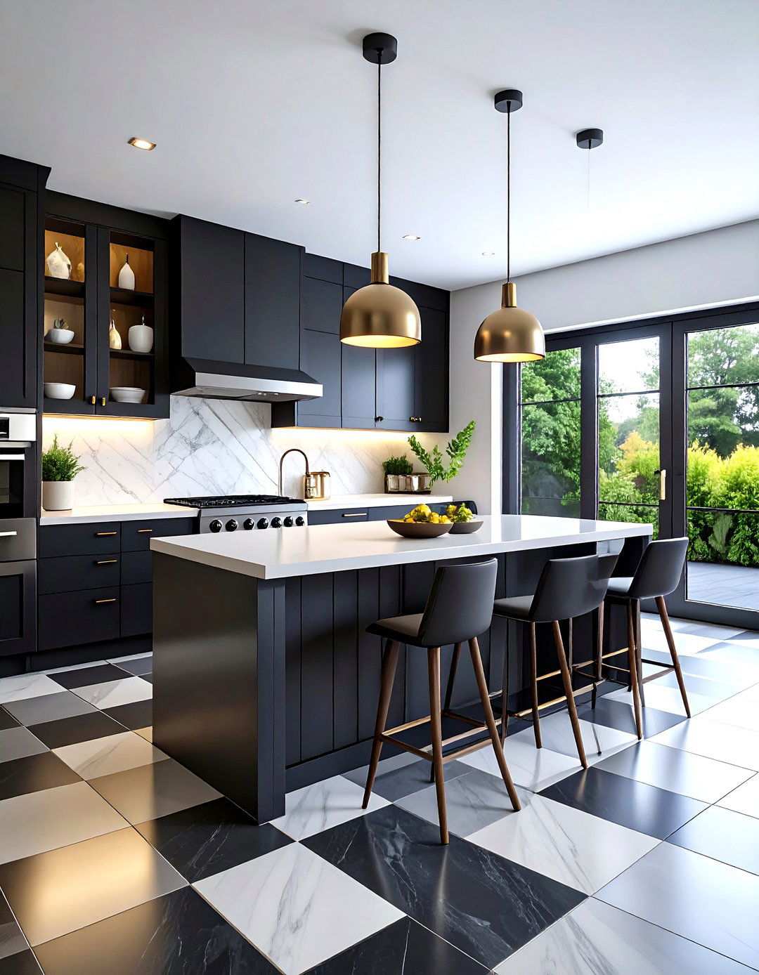 Monochromatic Black and White Kitchen Designs - 24 kitchens with beautiful black cabinets