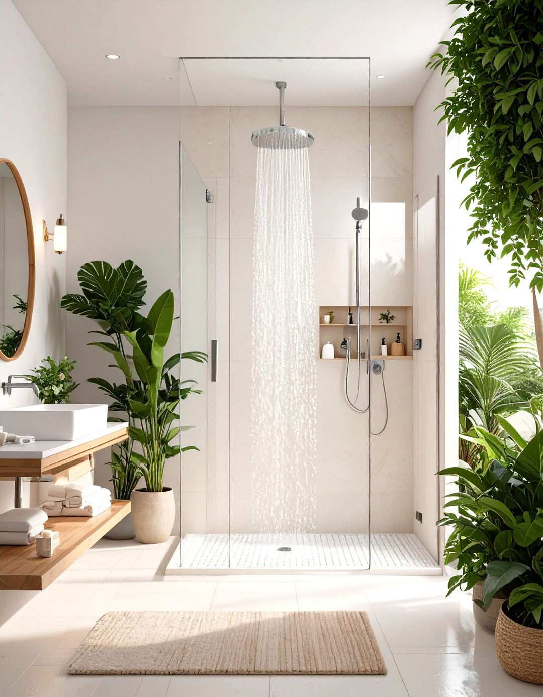 Monochromatic Color Schemes - 24 Small Shower Ideas
