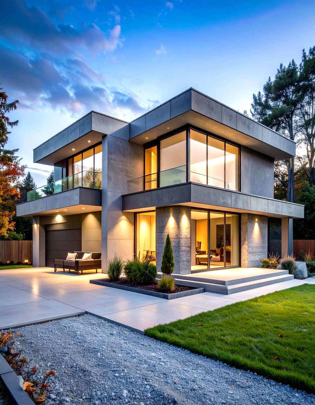 Monochromatic Concrete Facades - 24 Minimalist House Exterior Ideas