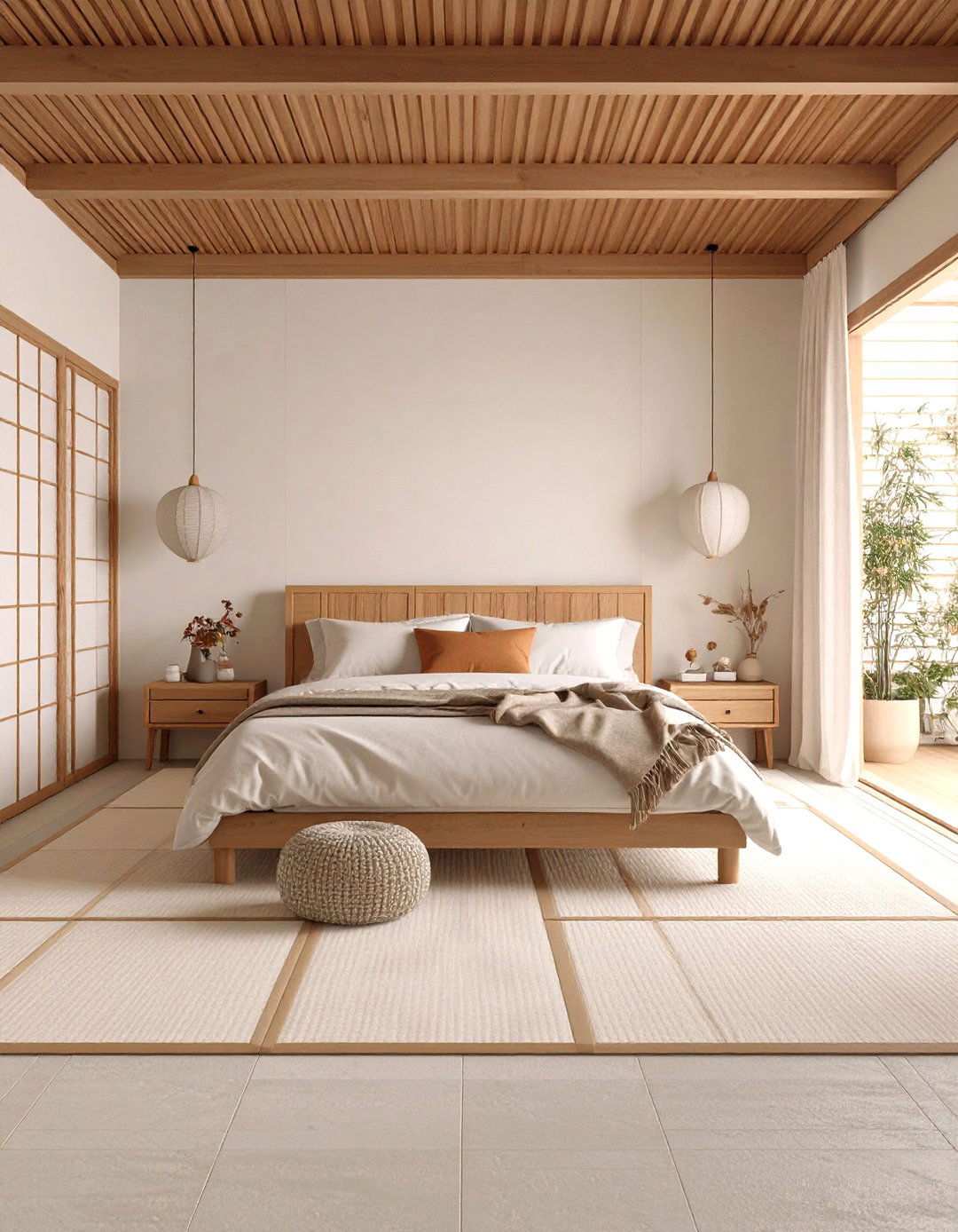 Monochromatic Design Scheme - 24 Japanese Bedroom Ideas