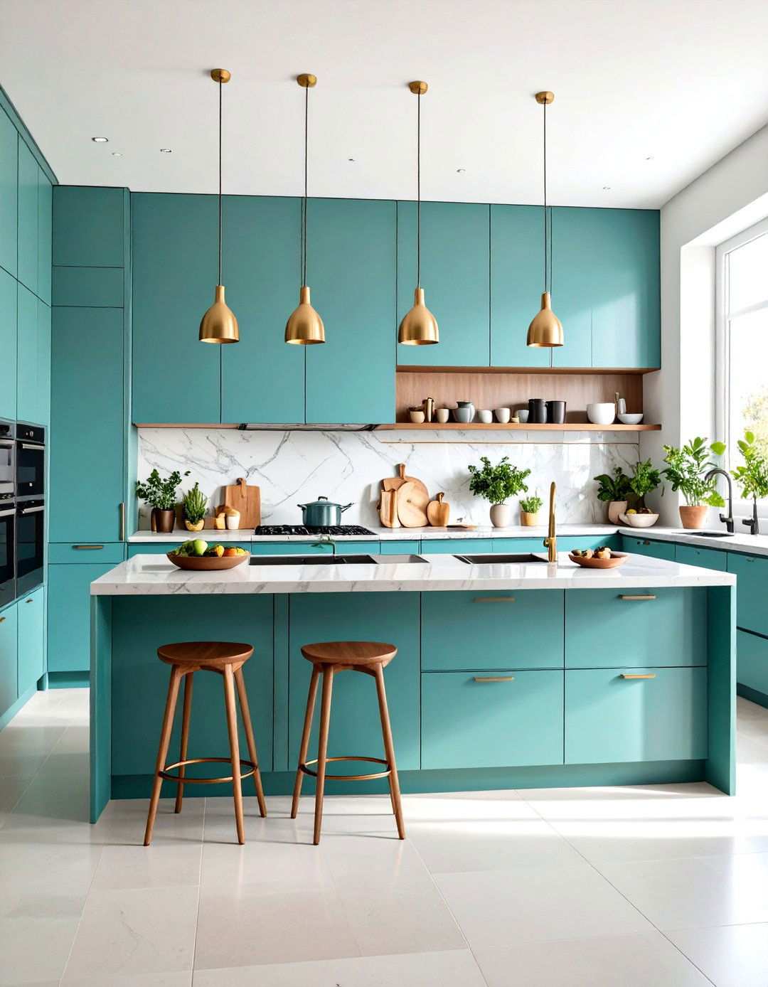 Monochromatic Elegance Counter Scheme - 24 Kitchen Counter Decor Ideas