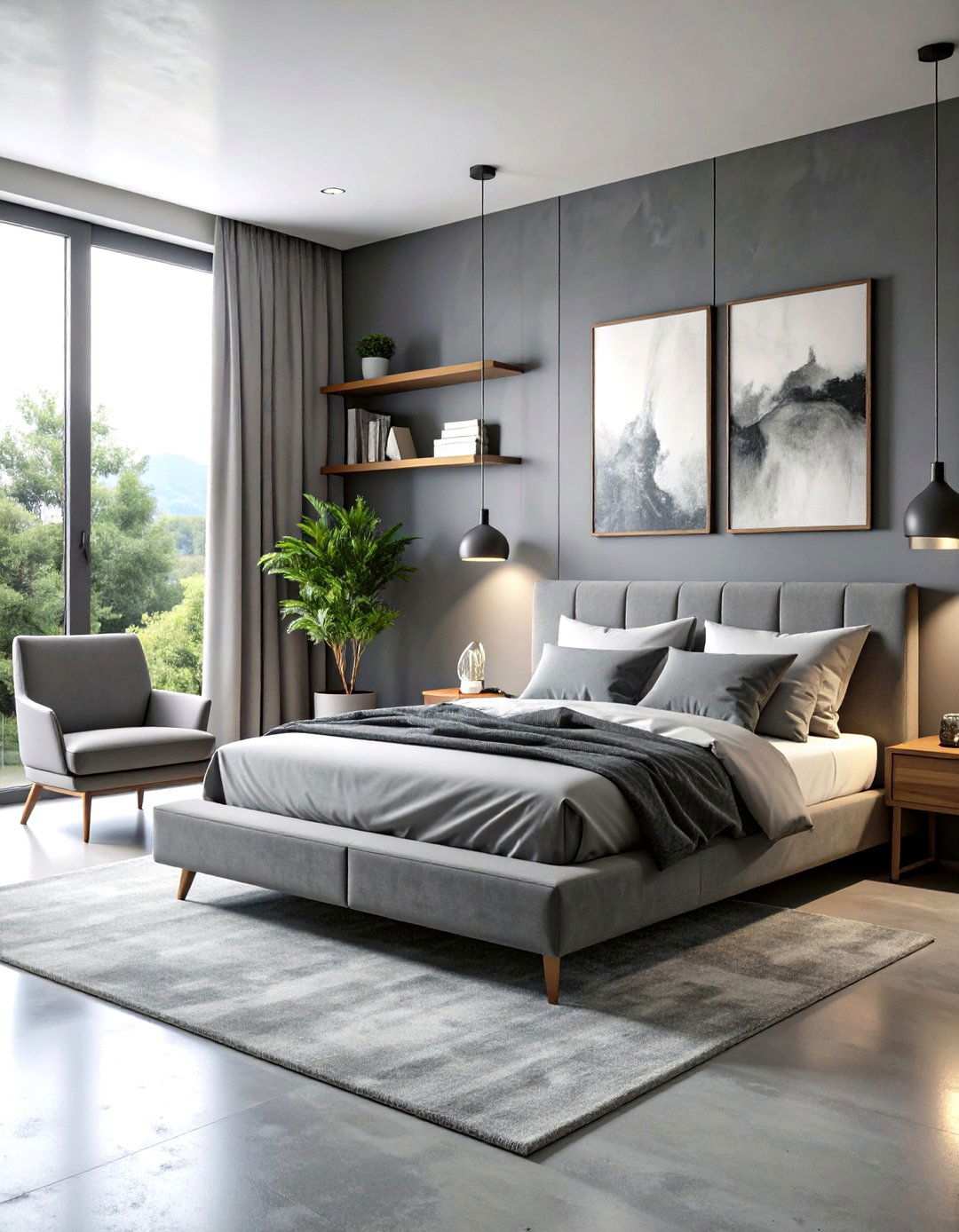 Monochromatic Gray Minimalist Bedroom - 24 Minimalist Bedroom Ideas