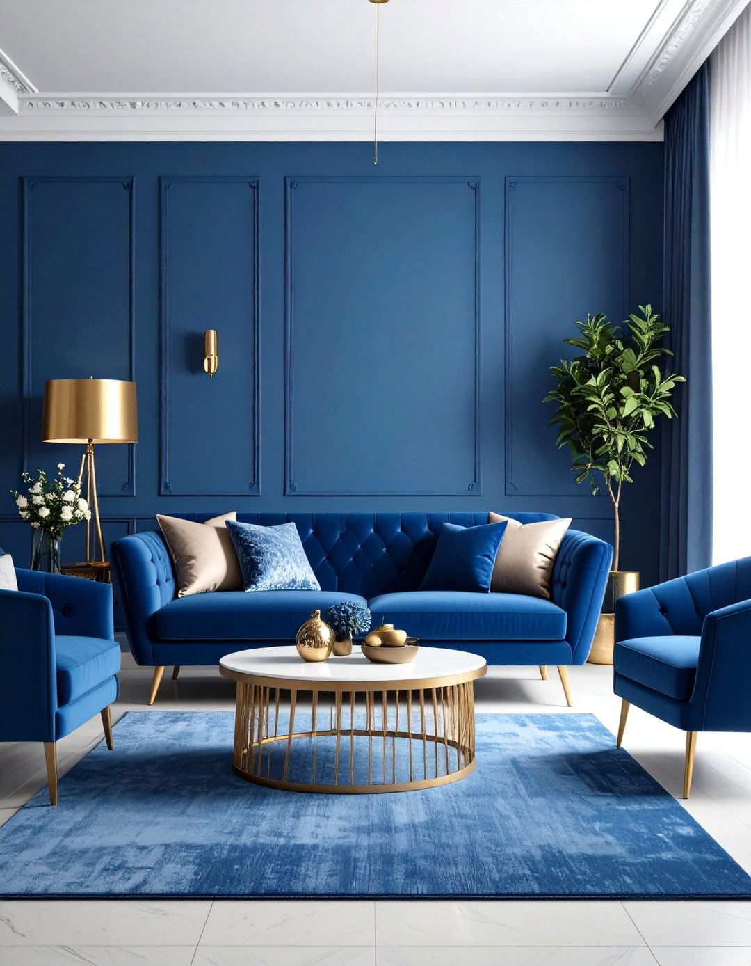 Monochromatic Living Room Design with Tonal Variations - 24 Simple Living Room Ideas