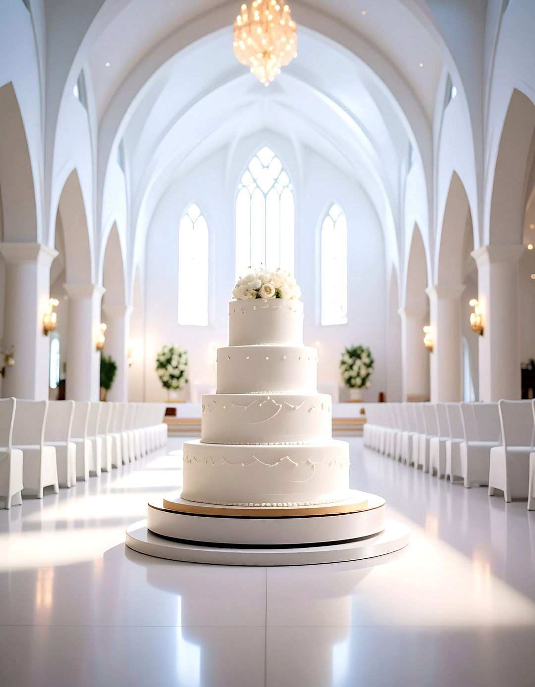 Monochromatic Minimalist Cake - 24 Small Wedding Cake Ideas