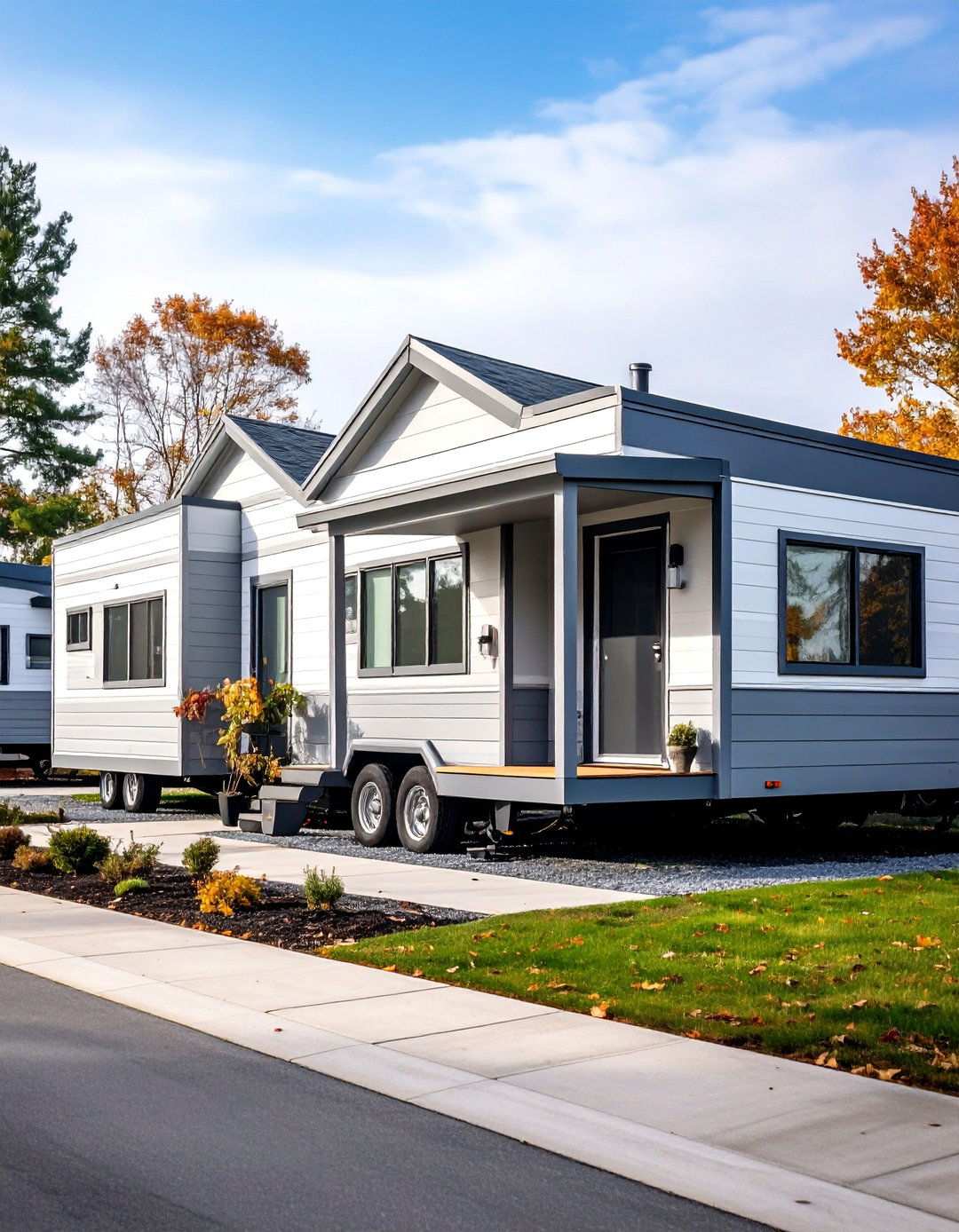 Monochromatic Modern Minimalism - 24 Mobile Home Siding Design Ideas
