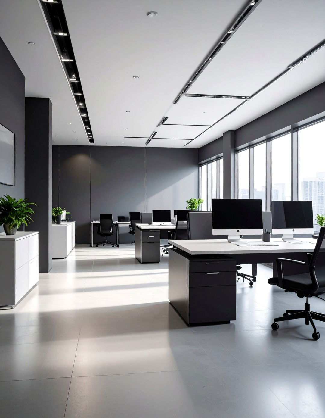 Monochromatic Office Color Schemes - 24 Office Wallpaper Ideas