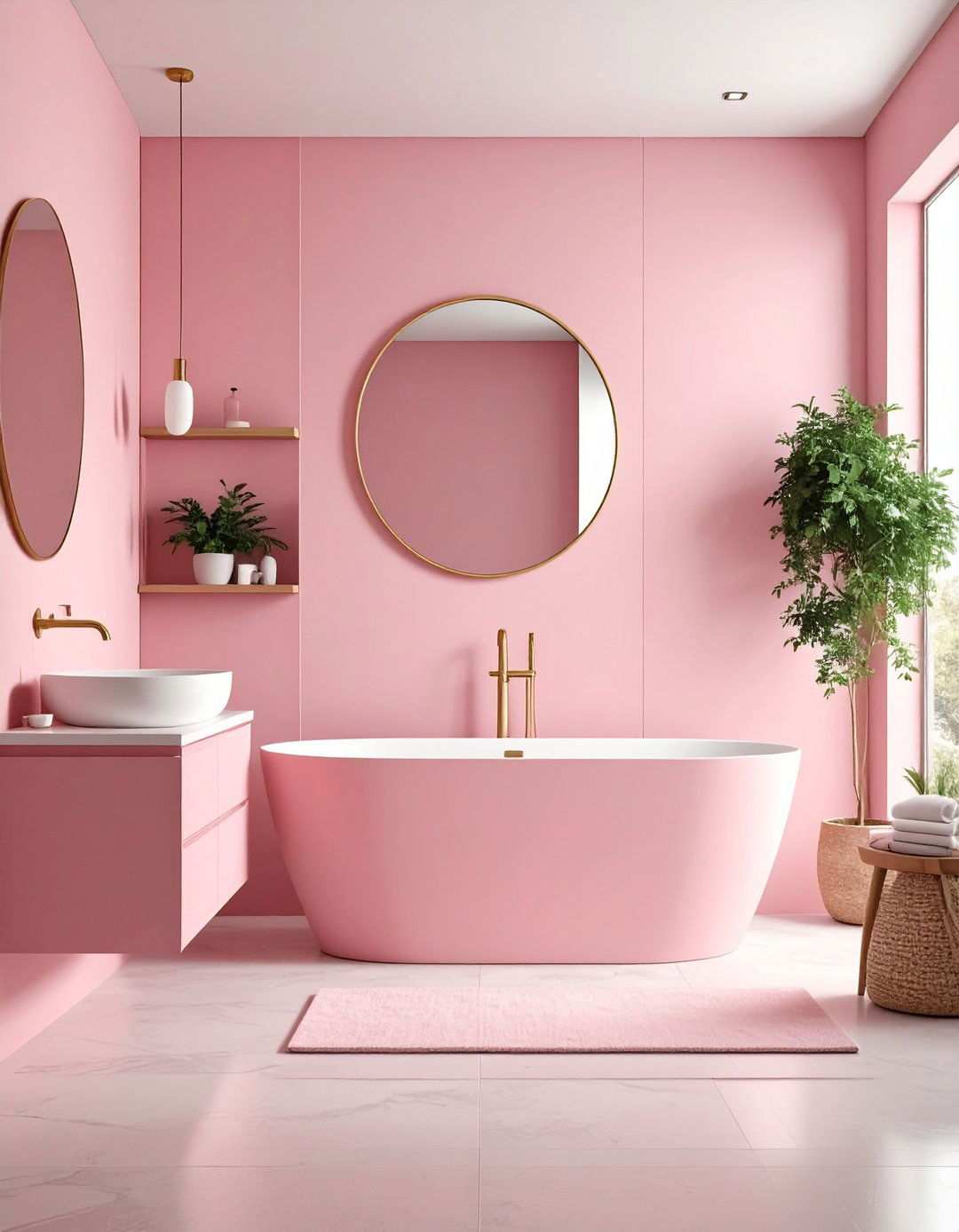 Monochromatic Pink Paradise - 24 Pink Bathroom Ideas