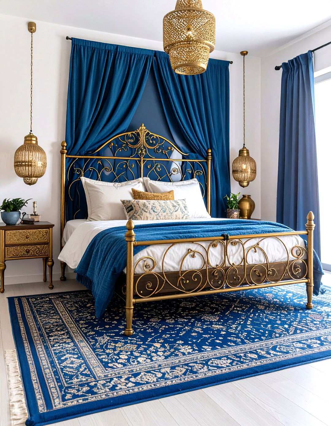 Moroccan Influence Theme - 24 Small Boho Bedroom Ideas