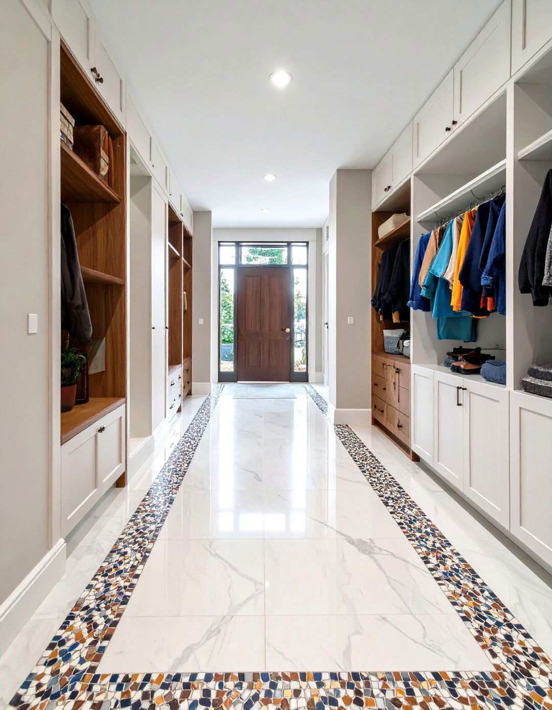 Mosaic Border Designs - 24 Mudroom Tile Floor Ideas