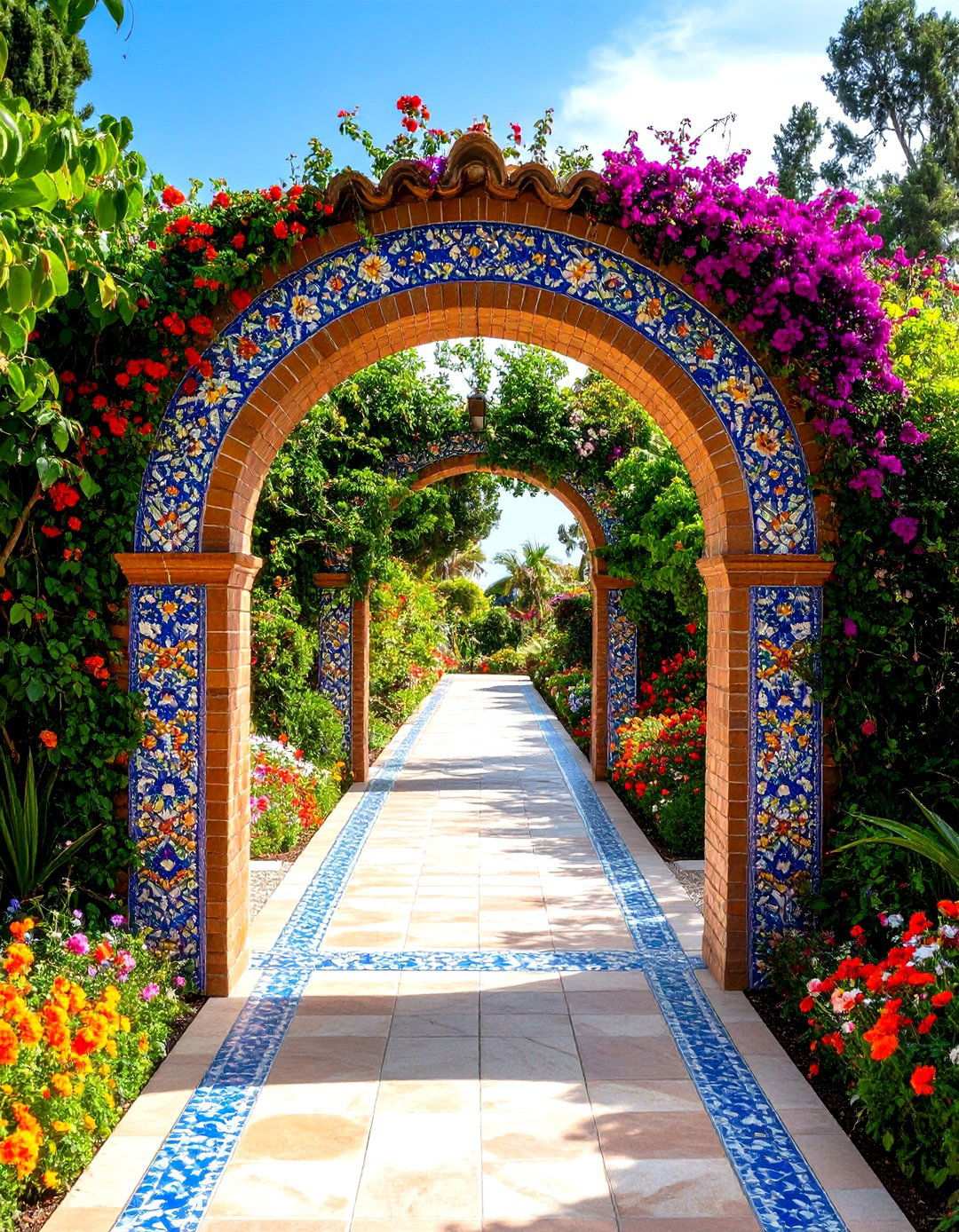 Mosaic Garden Archways - 24 Mosaic Garden Ideas