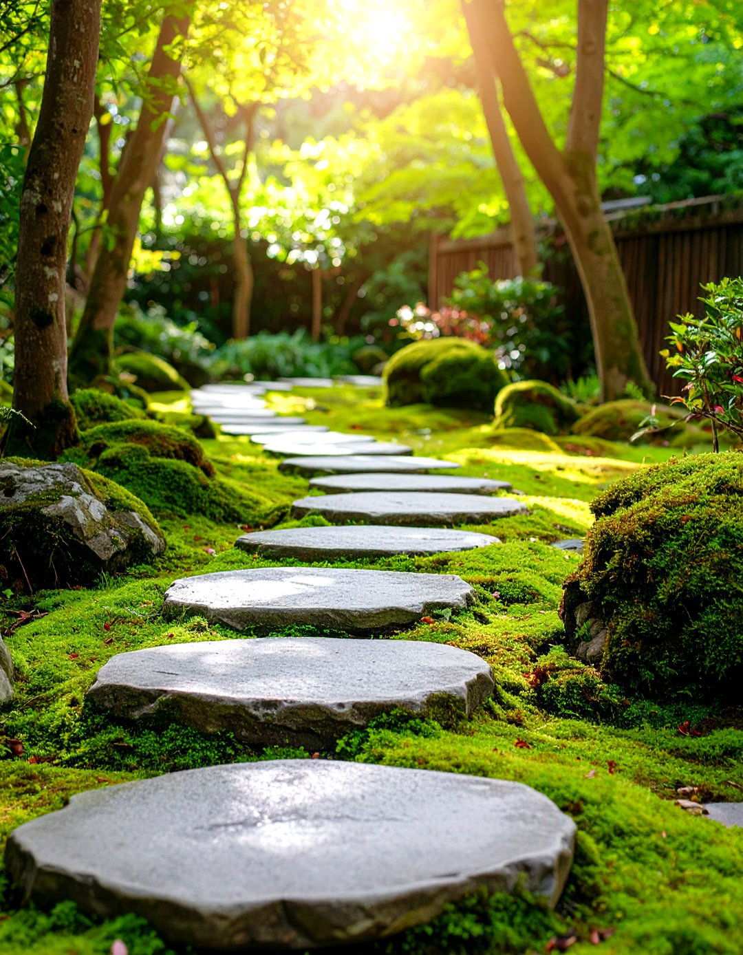 Moss and Stone Garden Paths - 24 Natural Walkway Ideas