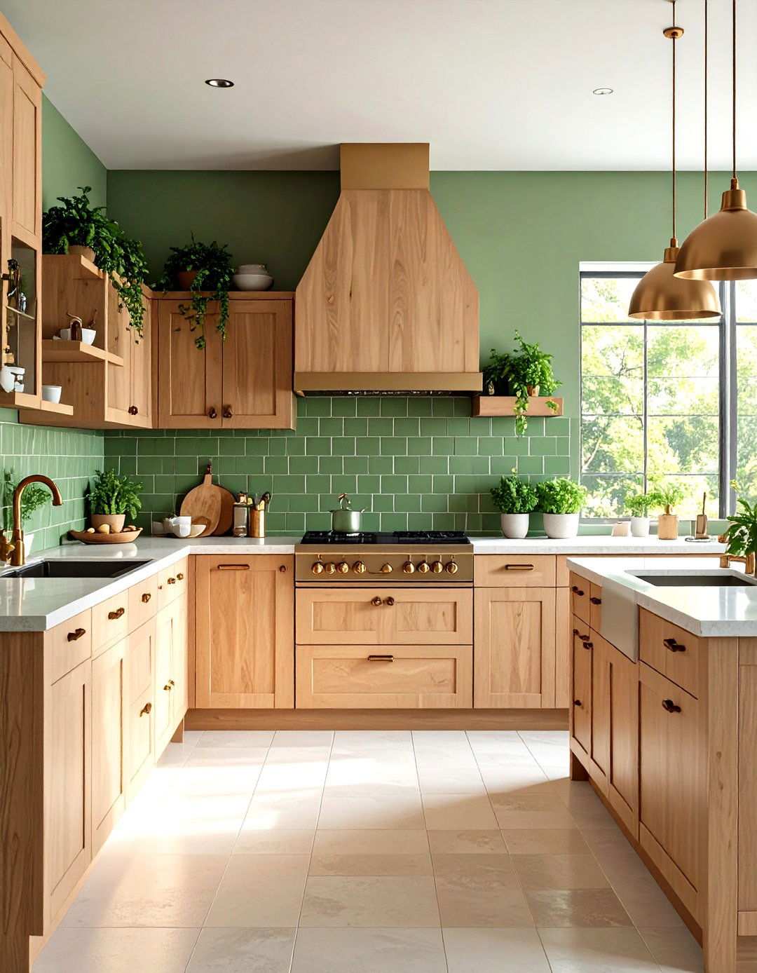 Moss Green Subway Kitchen Backsplash - 24 Kitchen With Green Backsplash Ideas