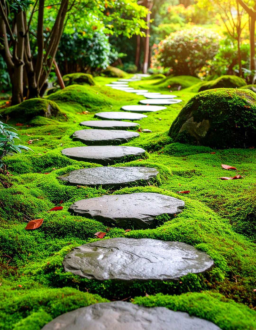 Moss Pathway Garden Design - 24 Moss Garden Ideas