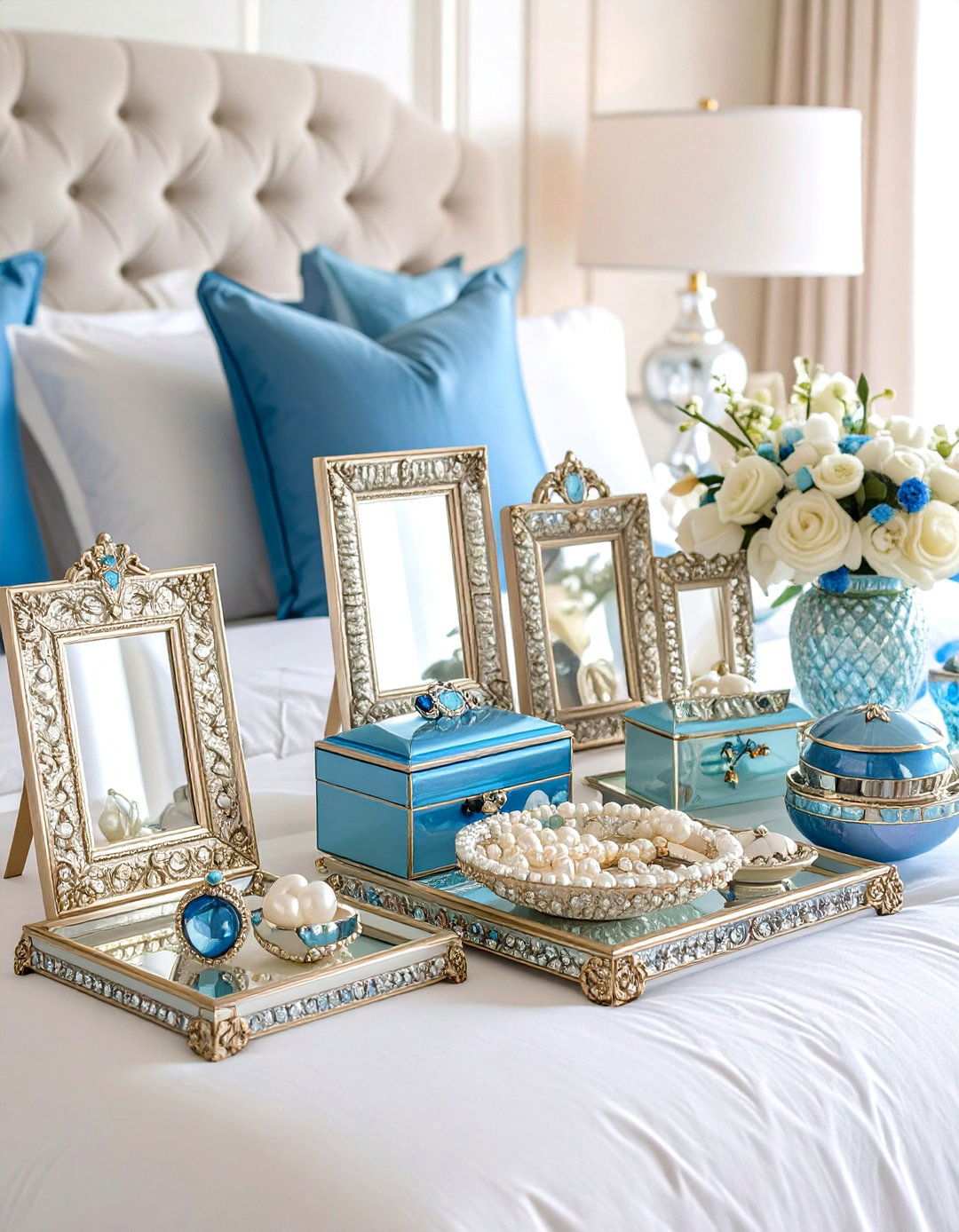 Mother of Pearl Accent Accessories - 24 Mermaid Bedroom Ideas
