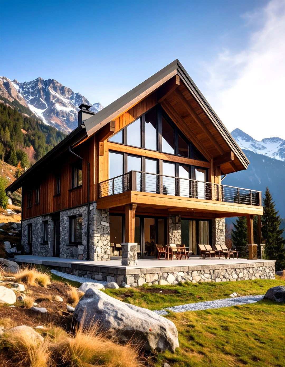 Mountain Lodge Grandeur - 24 houses with black roofs