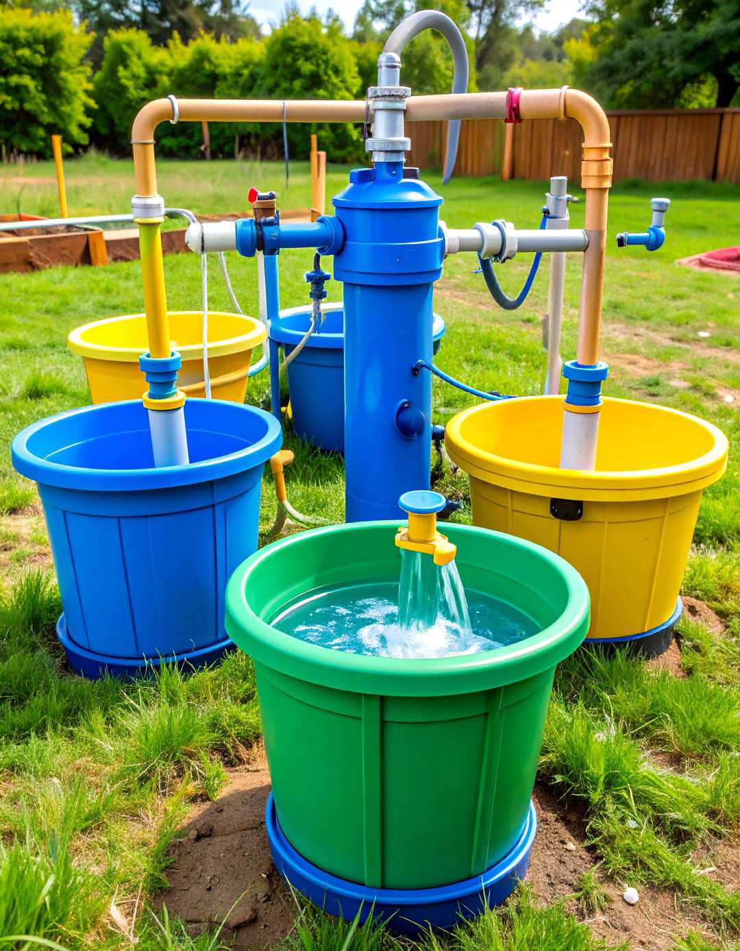 Mud Kitchen with Working Water Pump and Drainage - 24 Mud Kitchen Ideas