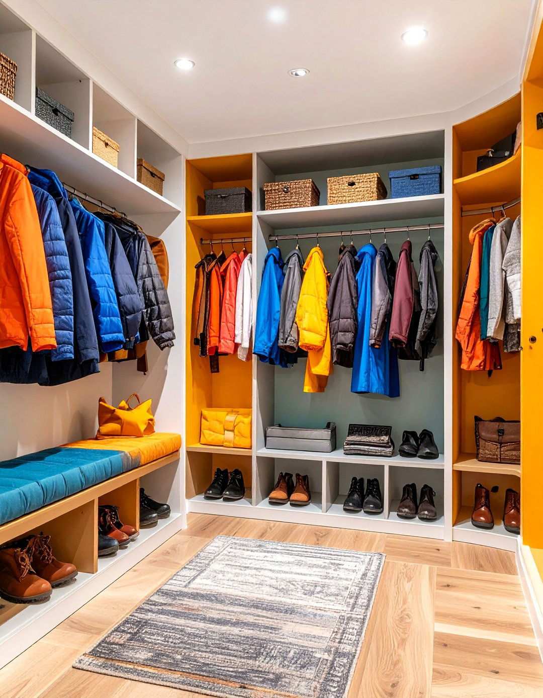 Mudroom Coat Storage Area - 24 Under Stair Storage Ideas
