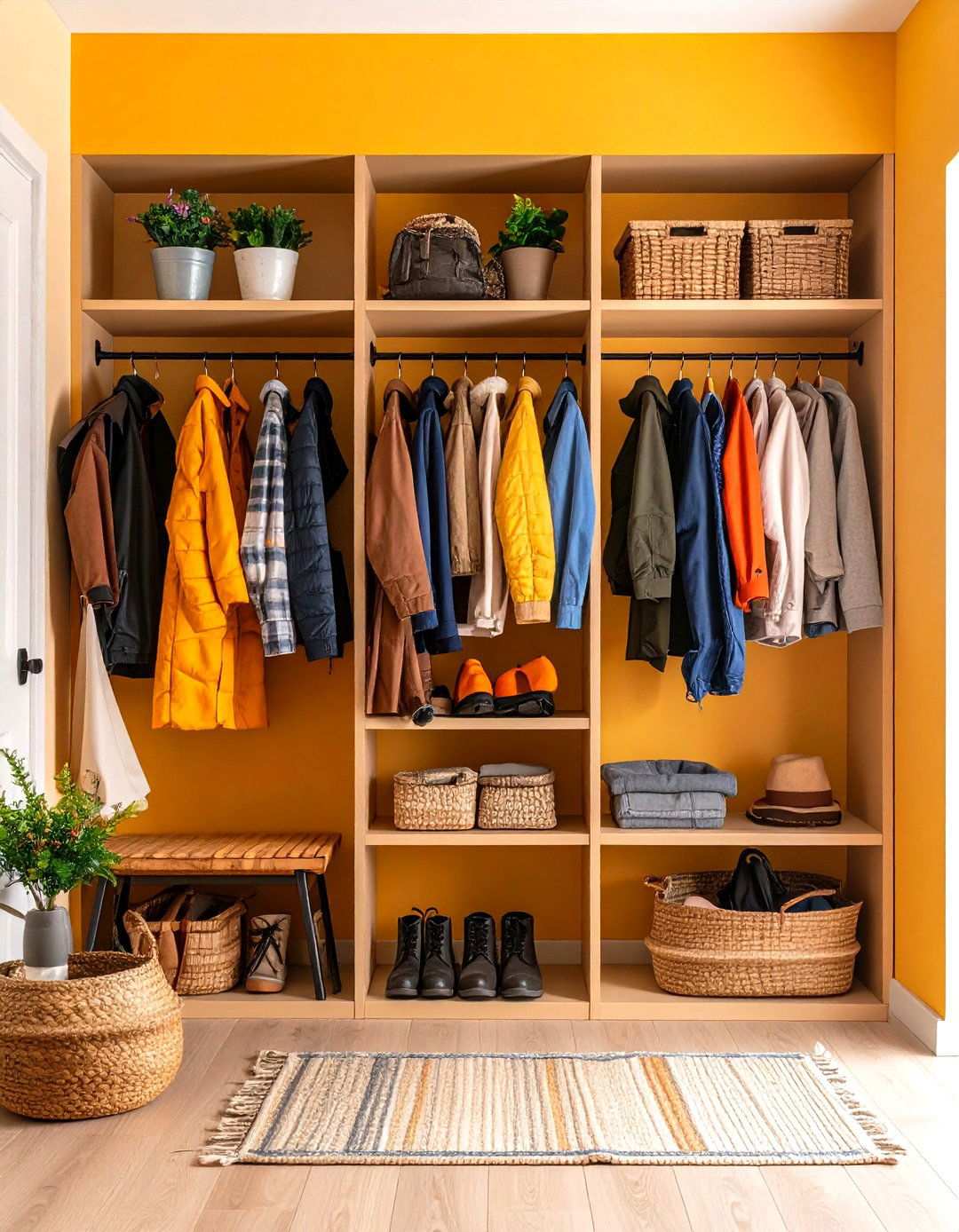 Mudroom Entry Organization Niche - 24 Wall Niche Ideas