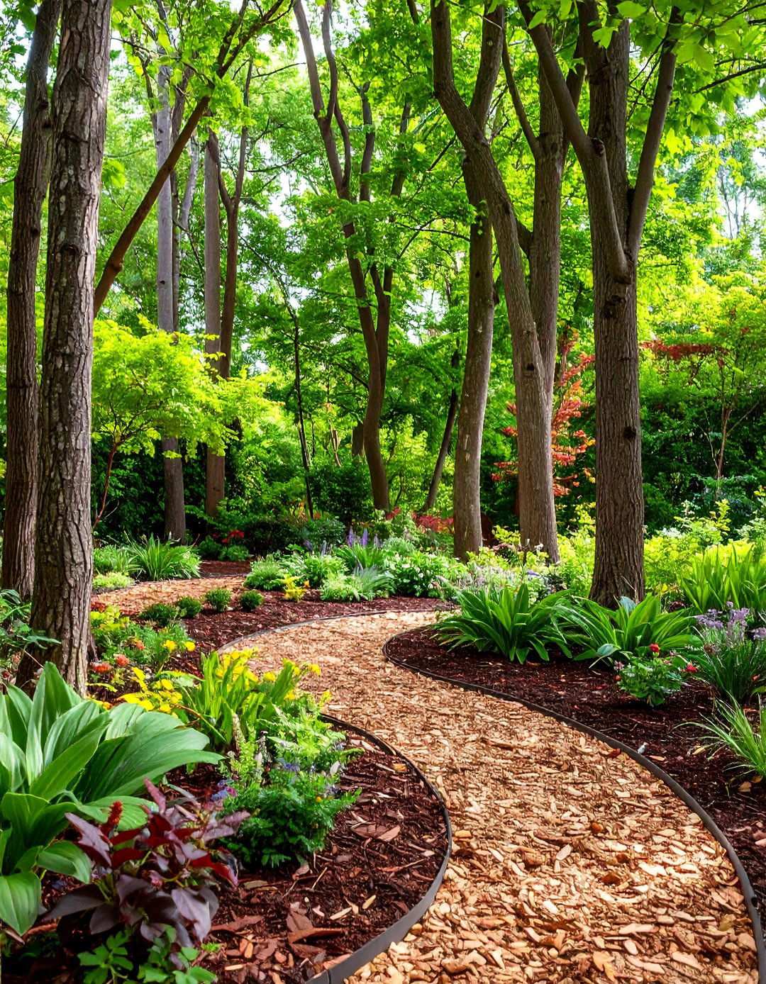 Mulched Woodland Design - 24 Xeriscape Ideas