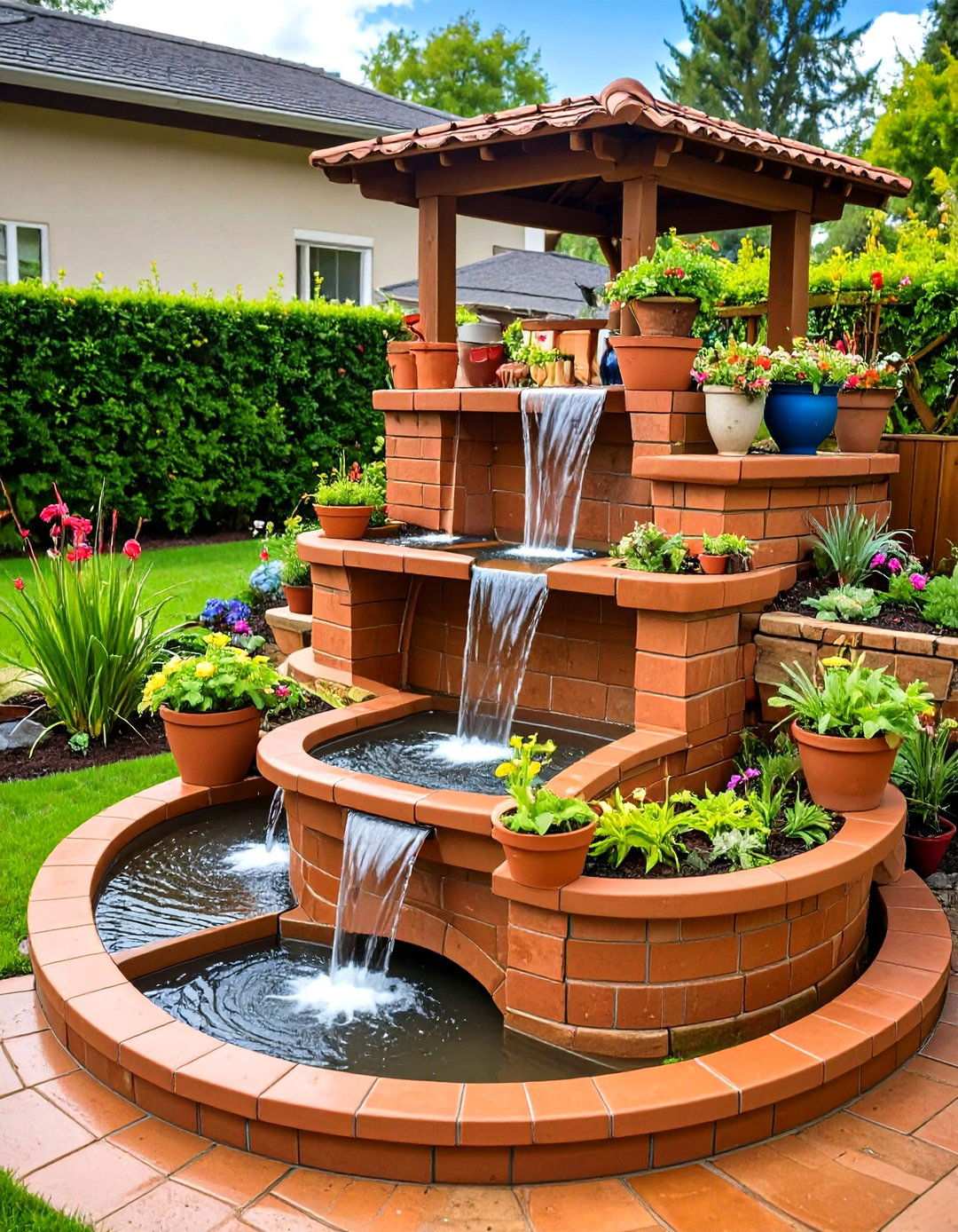 Multi Level Cascade Station - 24 Mud Kitchen Ideas for Kids