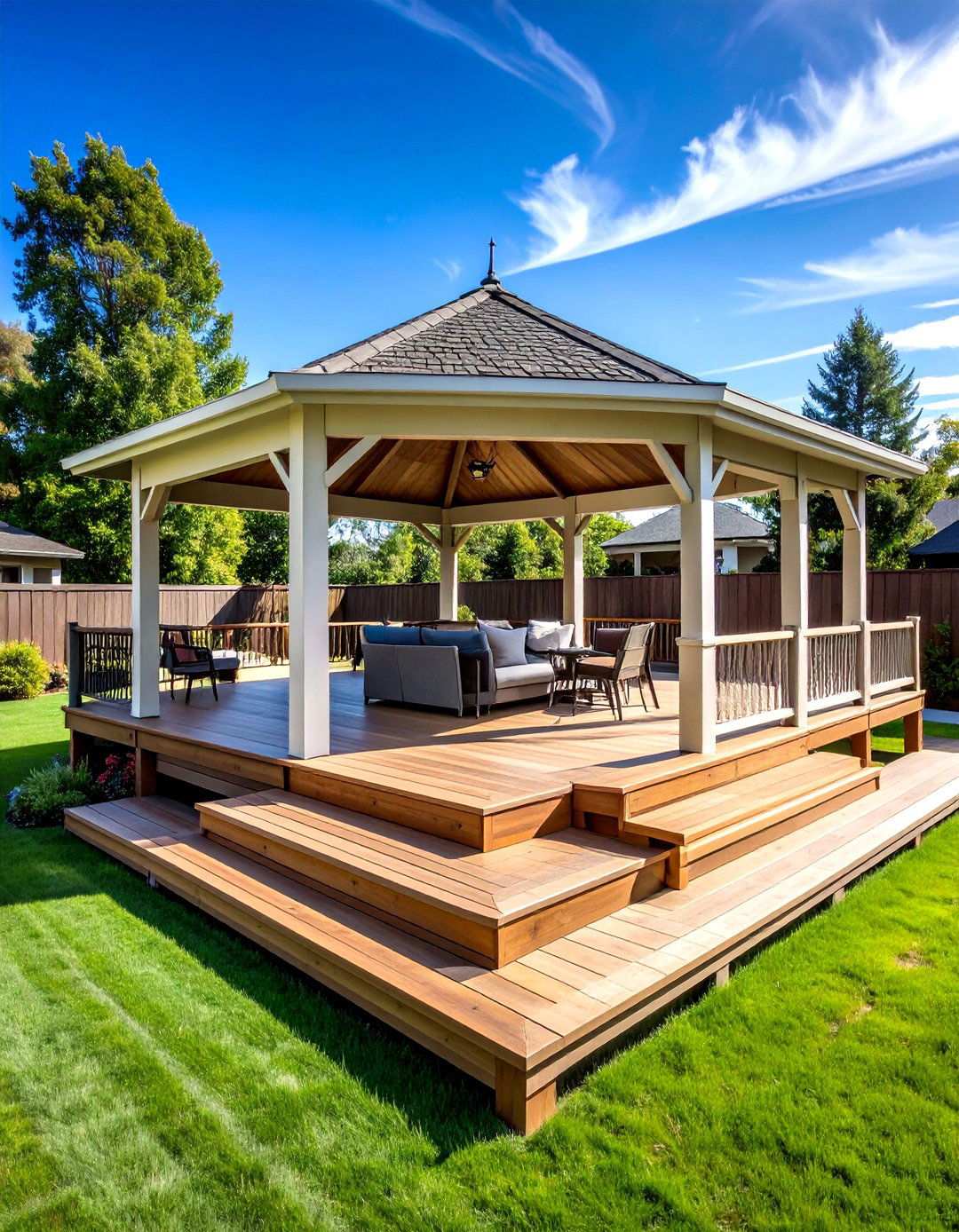 Multi Level Deck Gazebo Complex - 24 patio with a gazebo ideas