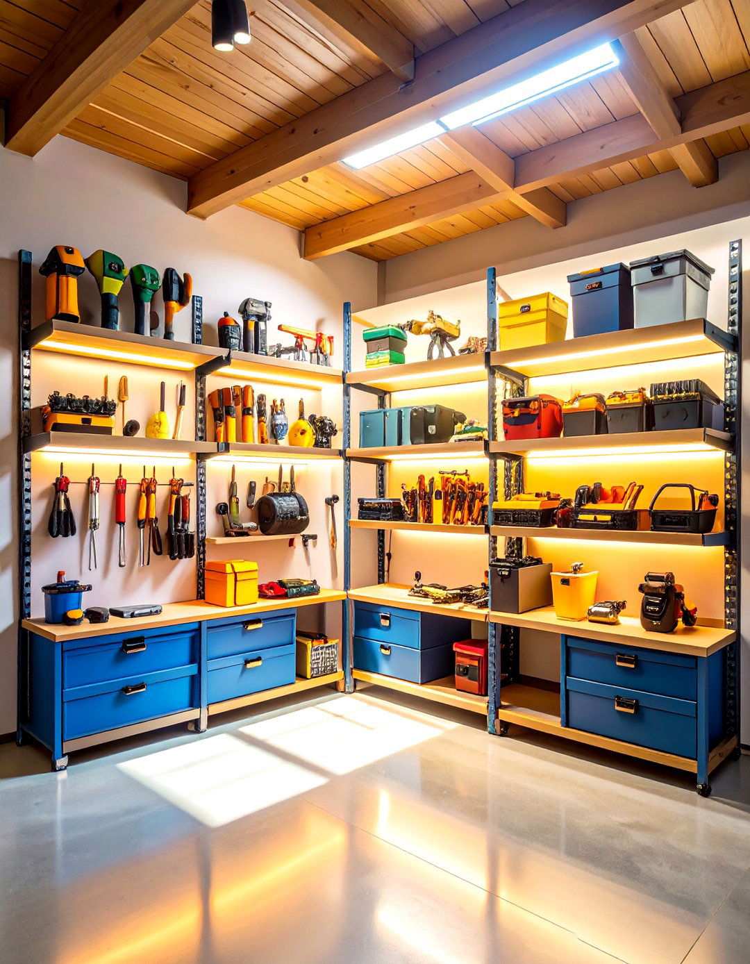 Multi Level Display Shelving - 24 Shed Shelving Ideas