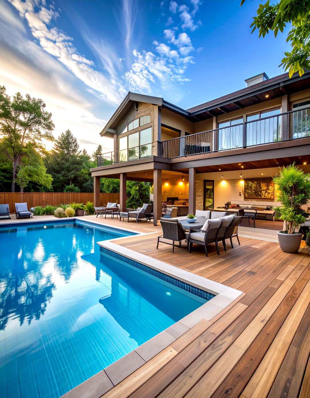Multi Level Entertainment Pool Complex - 24 Semi Inground Pool Ideas