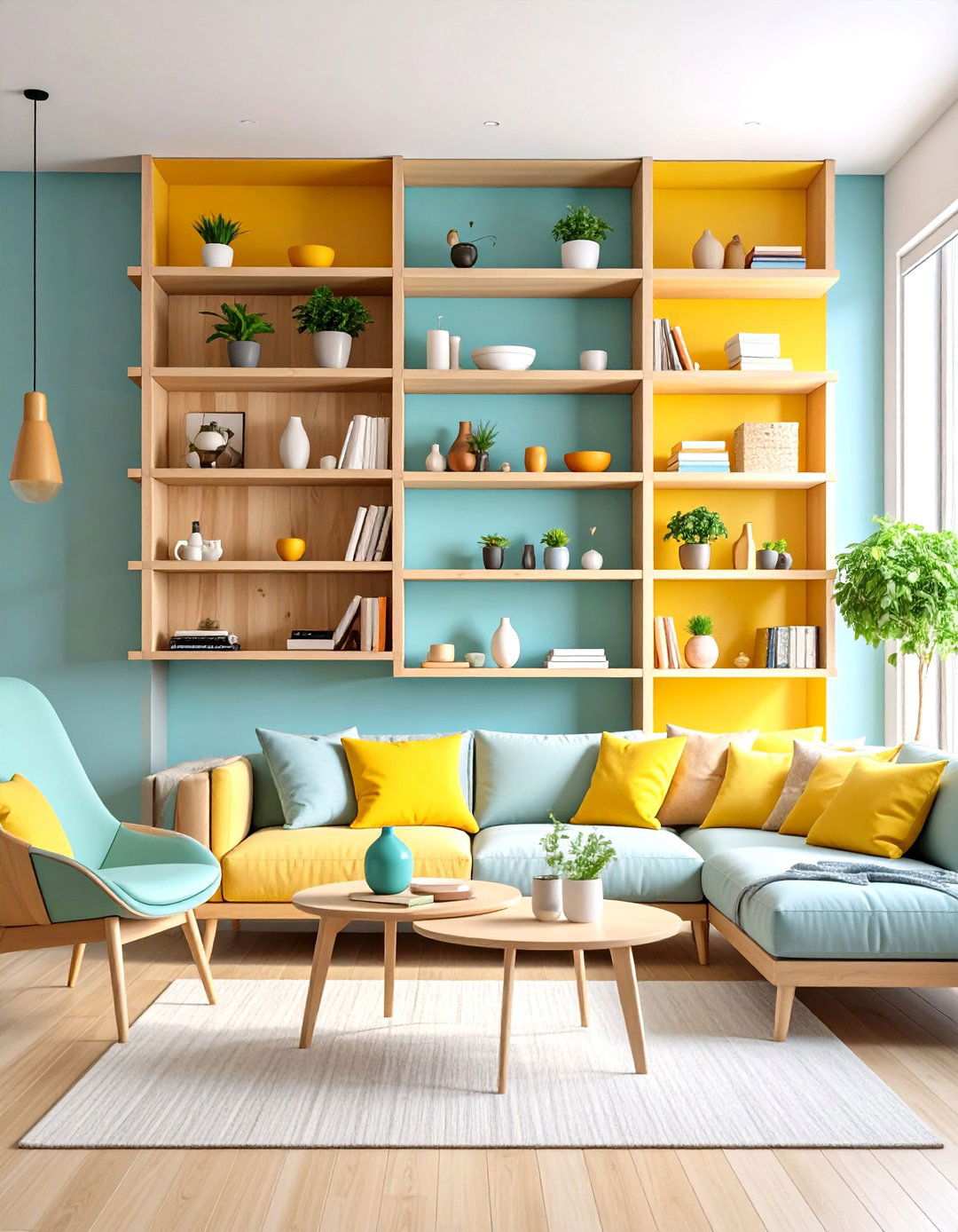 Multi Level Floating Systems - 24 Living Room Shelf Ideas