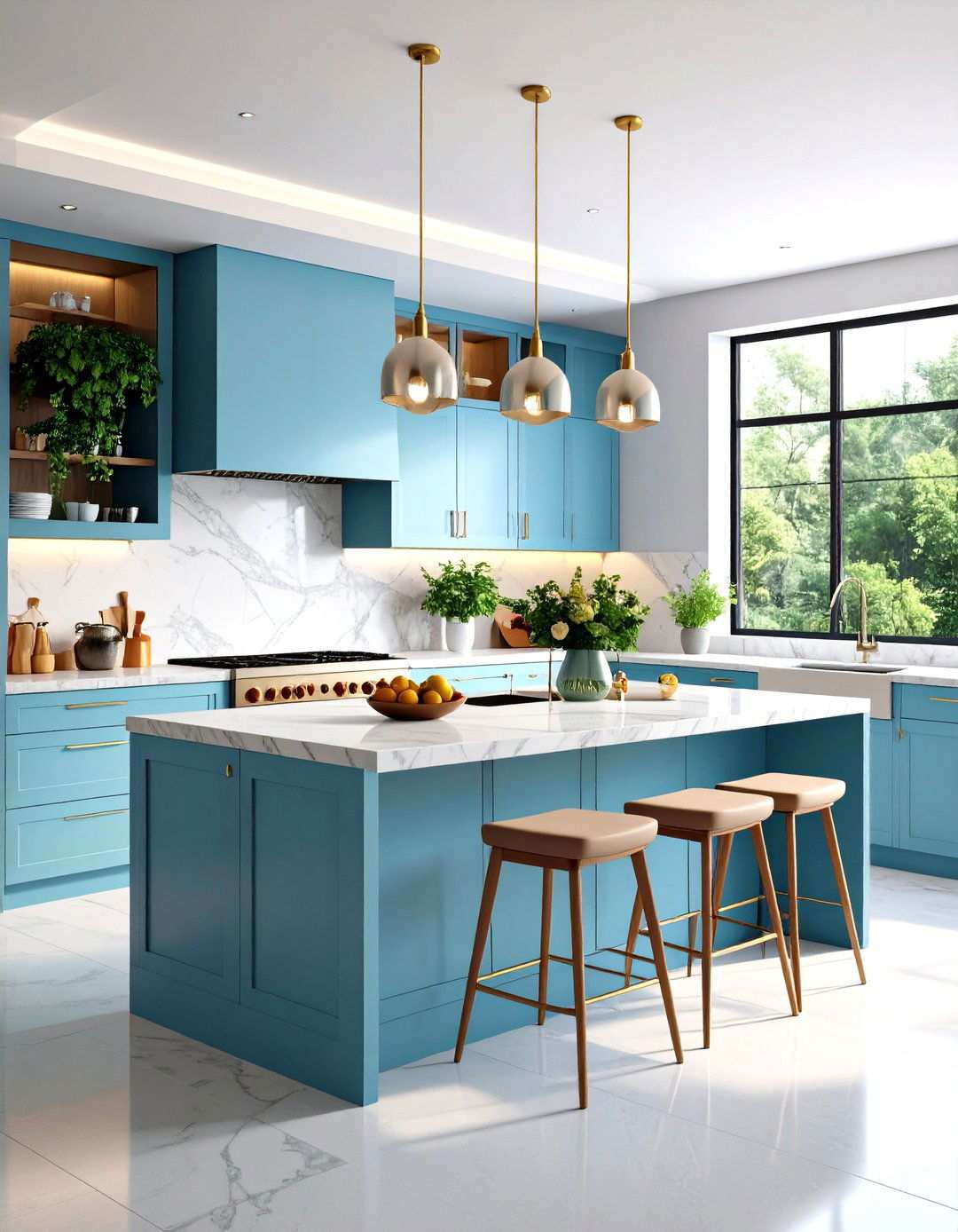 Multi Level Functional Island Concepts - 24 Quartz Kitchen Countertops
