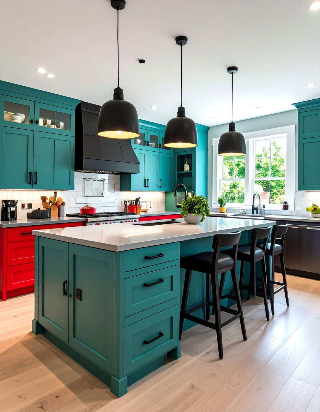 Multi Level Kitchen Island Functionality - 24 Townhouse Interior Design Ideas