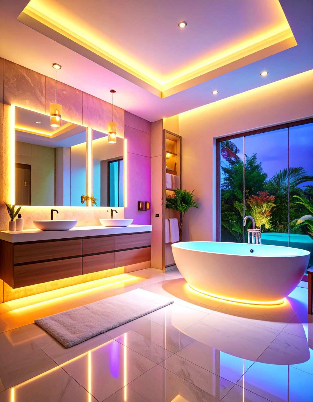 Multi Level Lighting Design With Ambient Zones - 24 Spa Like Bathroom Ideas