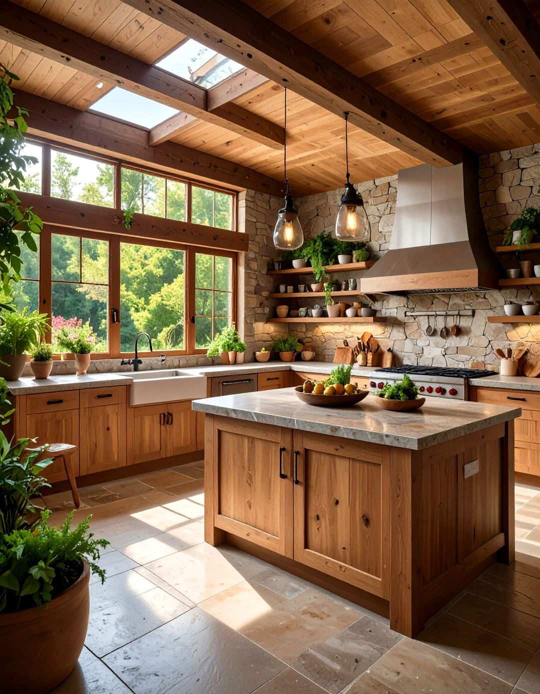 Multi Level Outdoor Kitchen with Upper Cabinets - 24 Summer Kitchen Ideas