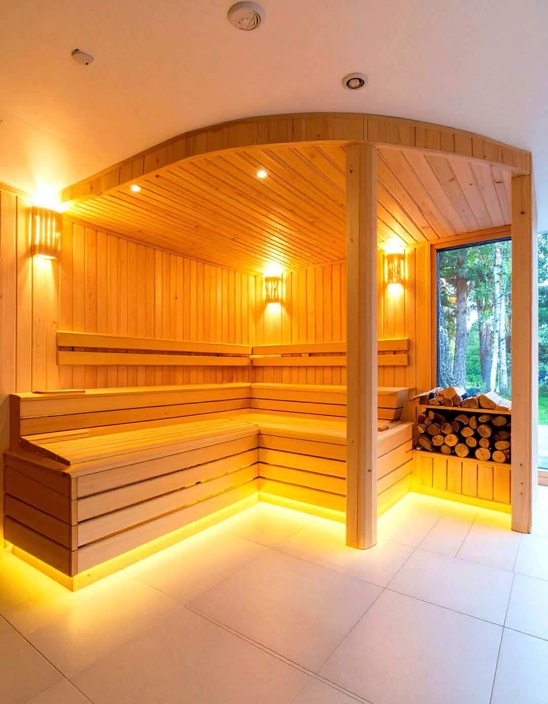 Multi Level Sauna with Graduated Temperature Zones - 24 Sauna Room Design Ideas
