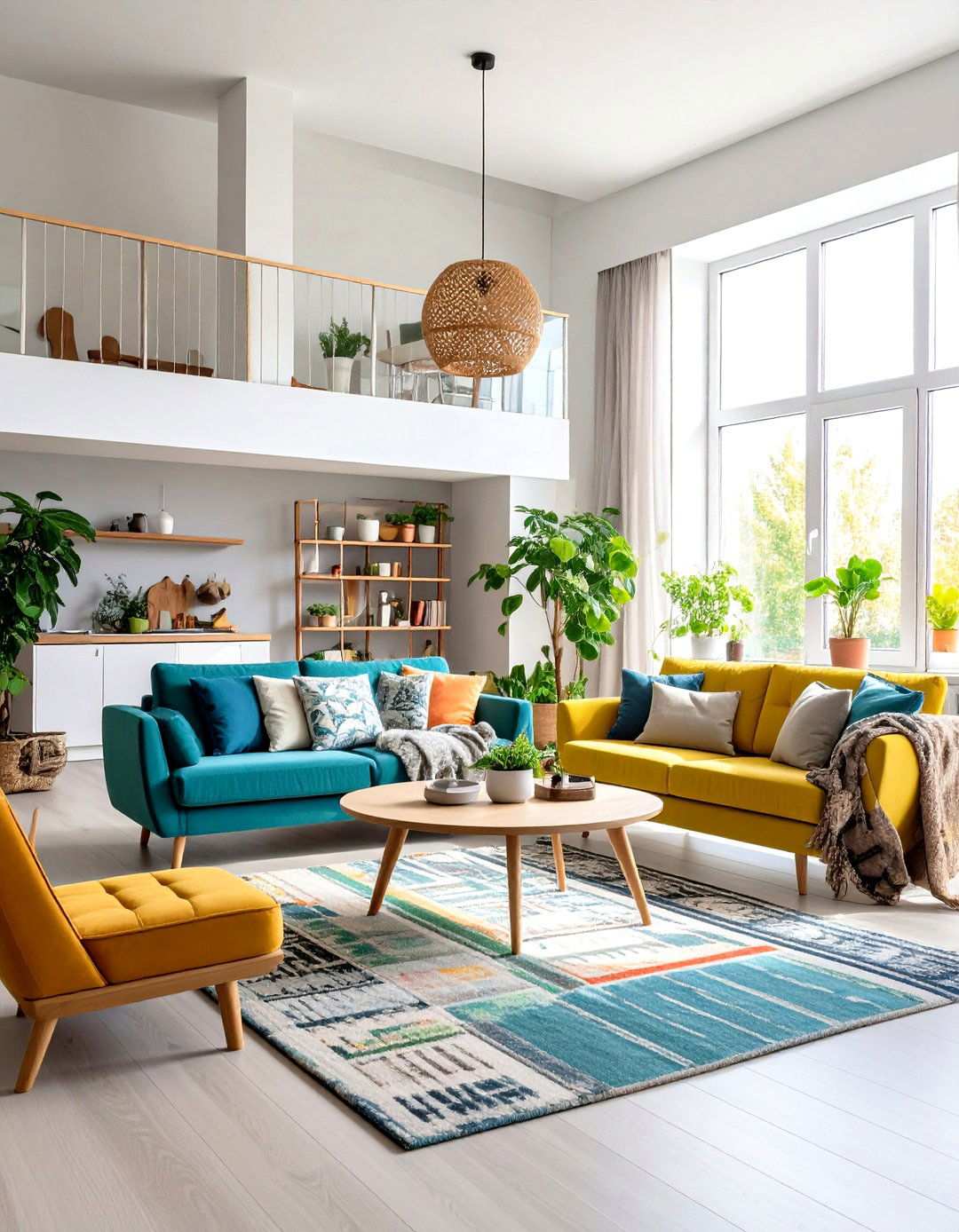 Multi Level Seating Arrangement - 24 Open Concept Vaulted Ceiling Living Room Ideas