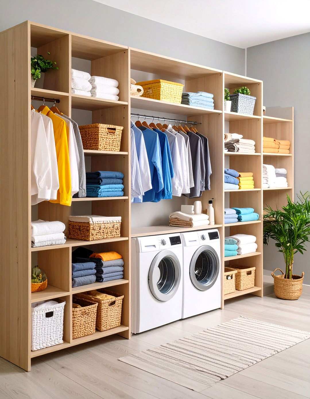Multi Level Sorting Station - 24 Laundry Closet Ideas